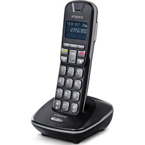 Emporia TH-21 DECT draadloze telefoon analoog handsfree bellen, compatibel met gehoorapparaten, met basis S
