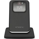 emporia JOY-LTE mobiele telefoon voor senioren, 4G volte, klaptelefoon zonder abonnement, mobiele telefoon met noodoproepknop, 2,8 inch display, zwart