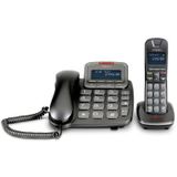 Emporia TH21ABB Telefoonset, draadloos, DECT, verlicht, telefoonsereniteit met groot aantal en handsfree, compatibel met hoorapparaten (HAC), zwart (Italië)