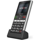 emporia PURE-LTE, mobiele telefoon voor senioren, 4G, mobiele telefoon zonder abonnement, mobiele telefoon met noodoproepknop, zwart