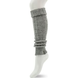 Bonnie Doon - Beenwarmers - Grijs - Unisex - Grof Gebreid - Wol - 1 paar