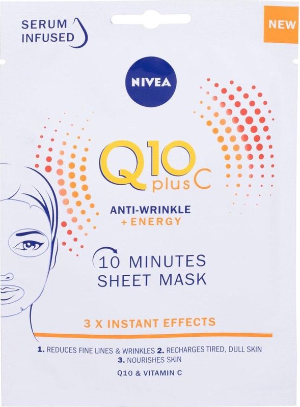 Nivea - Q10 Plus C 10 Minutes Sheet Mask - Gezichtsmasker