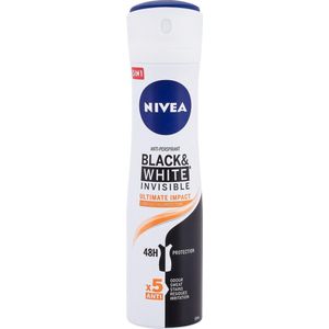 NIVEA - Invisible Black & White Ultimate Impact - Antitranspirant Spray - 150 ml