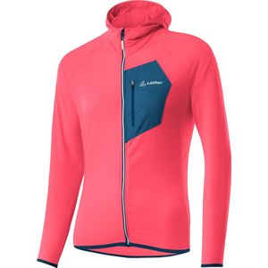 Loeffler shirt lange mouwen dames W Hoody FZ TechFleece Sunrize - Roze