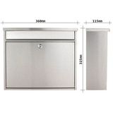 Rottner Brievenbus Hochhaus II RVS |31,5x36x11,5cm|