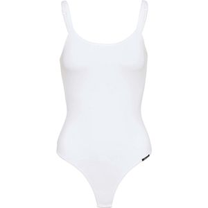 Skiny - Damesbody - Ronde Hals - Zwart - Katoen - Spaghettibandjes