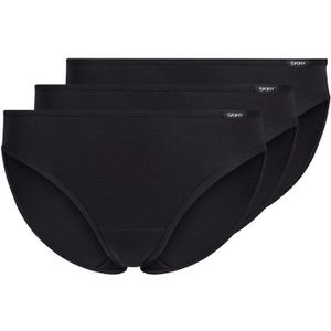 Skiny - Cotton Essentials - Slips - Zwart - 3 Stuks - Comfortabel