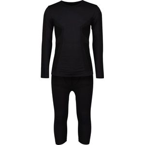 Lenz - Merino Basislaagset - Zwart - Lange Mouwen - Man