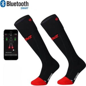 Lenz - Verwarmde Sokken 6.1 - Zwart - Rood - Merinowol