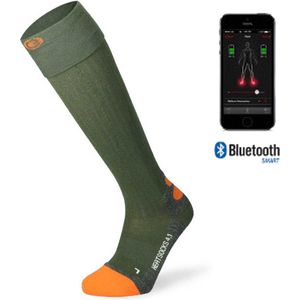 Lenz - Verwarmde Sokken 4.1 - Groen/Oranje - Werksokken