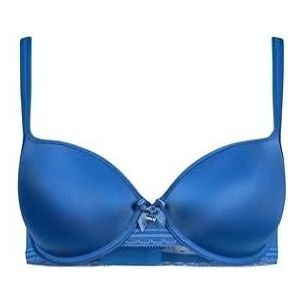 HUBER Dames nauwsluitende Micro Dots Gevormde BH, Sailer Blue, Standaard