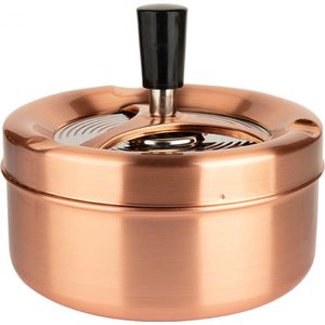 Ronde Draaiasbak/Drukasbak Rose Goud 13 cm - Terrasasbak - Stormasbak