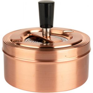 Ronde draaiasbak/drukasbak rose goud 11 cm - Terrasasbak - Stormasbak