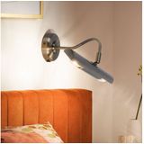GLOBO LIGHTING Wandleuchte, Leuchtmittel nicht inklusive, Wandlampe Messing Wandleuchte Innen beweglich Schlafzimmer Lampe
