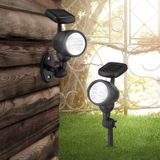 Solar Solarleuchte Kunststoff Schwarz, 3X Led