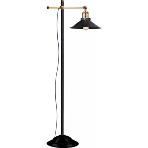 Globo - vintage Steh Stand Lampe Wohn Ess Zimmer Beistell Alt Messing Leuchte verstellbar 15053S