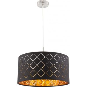 Globo Lighting Pendelleuchte  1-flammig  ¦ schwarz ¦ Maße (cm): H: 140  Ø: 40.0 Lampen & Leuchten > Hängeleuchten - Sconto