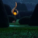 Design LED Solar Leuchte Außen Beleuchtung Dekoration Steck Lampe Flamme Design Globo 33465