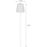 Led Solar Erdspießleuchte mit Dekorstanzungen in Kupfer-Gold, Höhe 70cm