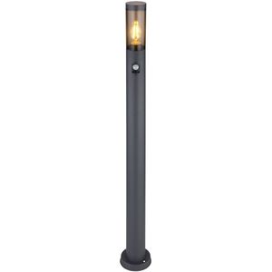 Globo 3159SAS - Sensorlamp voor buiten BOSTON 1xE27/15W/230V IP44 110 cm zwart