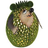 Solarleuchte Igel Gartenfigur Dekoleuchte Balkonleuchte Terrasse, IP44, Akku, braun grün, 1x led, LxBxH 16x18,5x21 cm