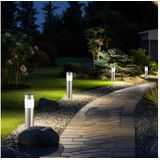 GLOBO LIGHTING LED Solarleuchte, LED-Leuchtmittel fest verbaut, LED Solar Erdspieß Leuchte Stecklampe Standleuchte