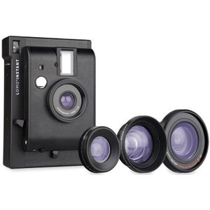 Lomography - Lomo Instant Camera - Analoge Camera - Zwart - Inclusief 3 Lenzen