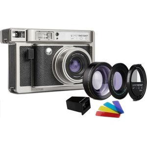 Lomography Lomo'Instant Wide Camera & Lenzen Monte Carlo Zwart Leer