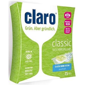 claro Eco Classic Tabs - 150 stuks fosfaatvrije vaatwastabletten, in water oplosbare folie (2 Pkg)