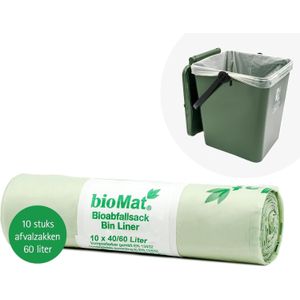 BioMat Composteerbare Afvalzakken - 40/60 liter - 10 stuks