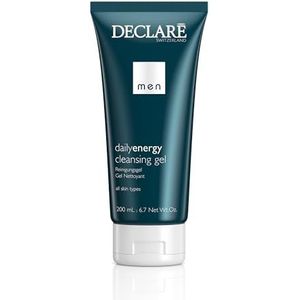 Declaré Men Daily Energy Cleansing Gel 200 ml – poriëndiepe gezichtsreiniging voor heren met panthenol – verlicht irritaties en roodheid – geschikt voor alle huidtypes