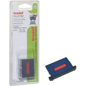 Trodat Stempel-Ersatzkissen 6/4750/2 blau/rot VE=2 Stück