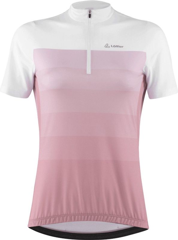 Loeffler - W Bike Jersey HZ Rainbow Mid Rosanne - Fietsshirt - Roze - 100% Polyester