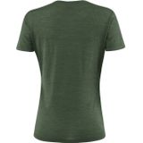 Loeffler - W Printshirt Country Merino - T-shirt - Olijf Groen - Merino Wol en Tencel™