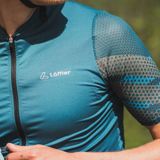 Loeffler - Bike Jersey FZ Pow Air - Korte Mouwen - Dark Petrol - Polyester/Elastan