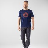 Loeffler - Shirt Korte Mouwen - Printshirt Adventure - Donker Blauw - Tencel™