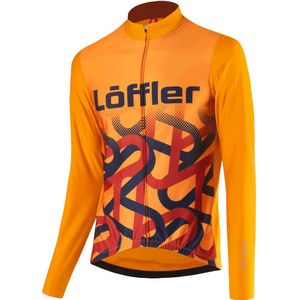 Loeffler - M Bike L/S Jersey Ambassador MID - Wielrenshirt - Oranje - 90% Polyester, 10% Elastan