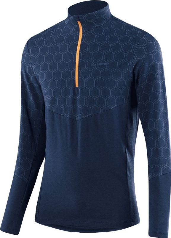 Loeffler - M Midlayer Hywa Bruce Transtex® - Shirt - Donker Blauw - Lange Mouwen