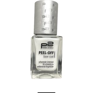 P2 Cosmetics - EU Peel-Off Base Coat - Wit - 10ml - Nagellak