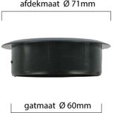 Kabeldoorvoer - Zwart - 60 Mm - Elektra Kabeldoorvoeren Buizen en Goten