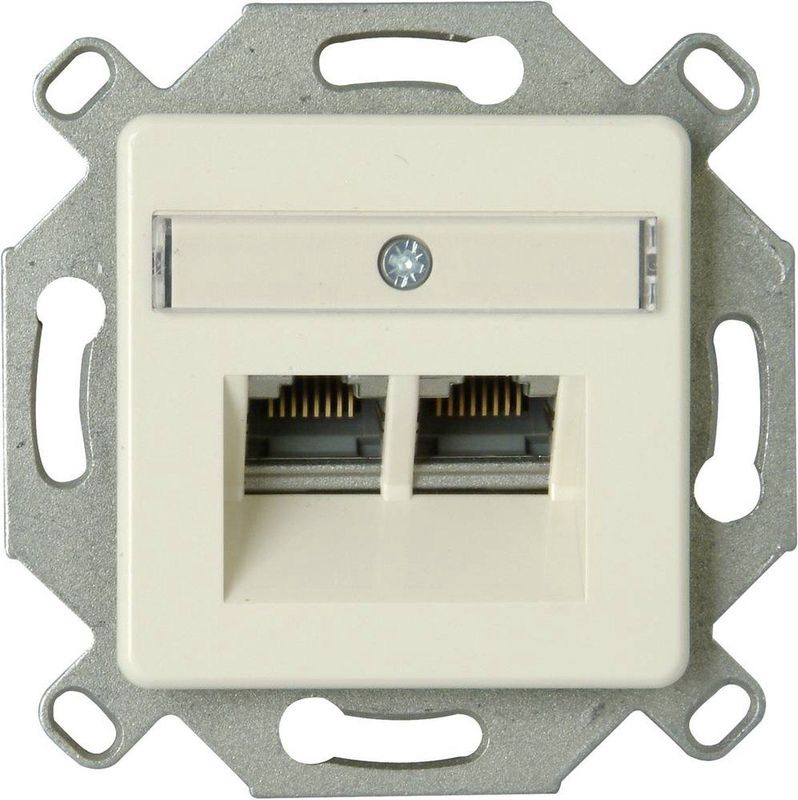 Kopp - Insteek Netwerkcontactdoos - Aluminium - 1 stuk