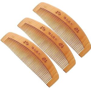 Massage Kam 3Pcs Haar Kam Ontwarren Houten Kammen Haar Styling Kam Draagbare Houten Kammen Houten Hoofdhuid Kam