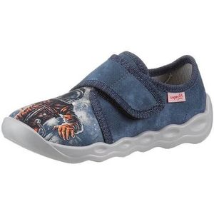 Superfit - BUBBLE - Hausschuhe - Blauw/Multikleur - Textiel - Klittenbandsluiting