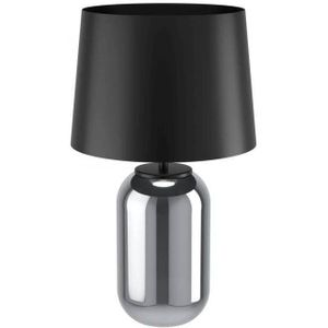 Eglo - Cuite - Tafellamp - Zwart - Glas - Staal - E27 Fitting