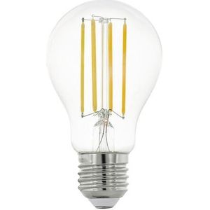 EGLO Filament LED lamp E27, klassieke Edison bol gloeilamp voor retro verlichting, 8 Watt (75w equivalent), 1055 Lumen, lichtbron warm wit, 2700 Kelvin, A60, Ø 6 cm