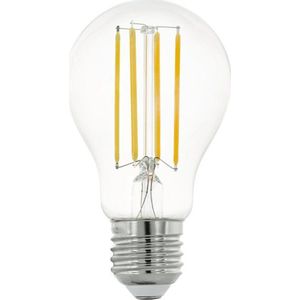 EGLO Filament LED lamp E27, klassieke Edison bol gloeilamp voor retro verlichting, 12 Watt (100w equivalent), 1521 Lumen, lichtbron warm wit, 2700 Kelvin, A60, Ø 6 cm