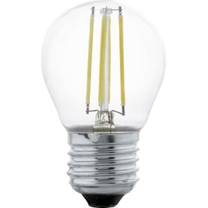 EGLO Filament LED lamp E27, klassieke Edison bol gloeilamp voor retro verlichting, 4 Watt (30w equivalent), 350 Lumen, lichtbron warm wit, 2700 Kelvin, G45, Ø 4,5 cm