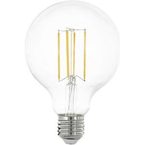 EGLO Filament LED lamp E27, Edison globe gloeilamp voor retro verlichting, 8 Watt (75w equivalent), 1055 Lumen, lichtbron warm wit, 2700 Kelvin, G95, Ø 9,5 cm