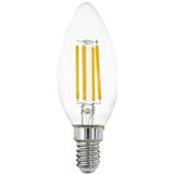 EGLO LED E14 kaarsvorm kaarslamp 4W (komt overeen met 40W) 470 lumen warm wit 2700K Edison C35 lamp Ø 3,5cm