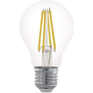 EGLO Filament LED lamp E14, druppel gloeilamp voor retro verlichting, 7 Watt (60w equivalent), 806 Lumen, lichtbron warm wit, 2700 Kelvin, P45, Ø 4,5 cm